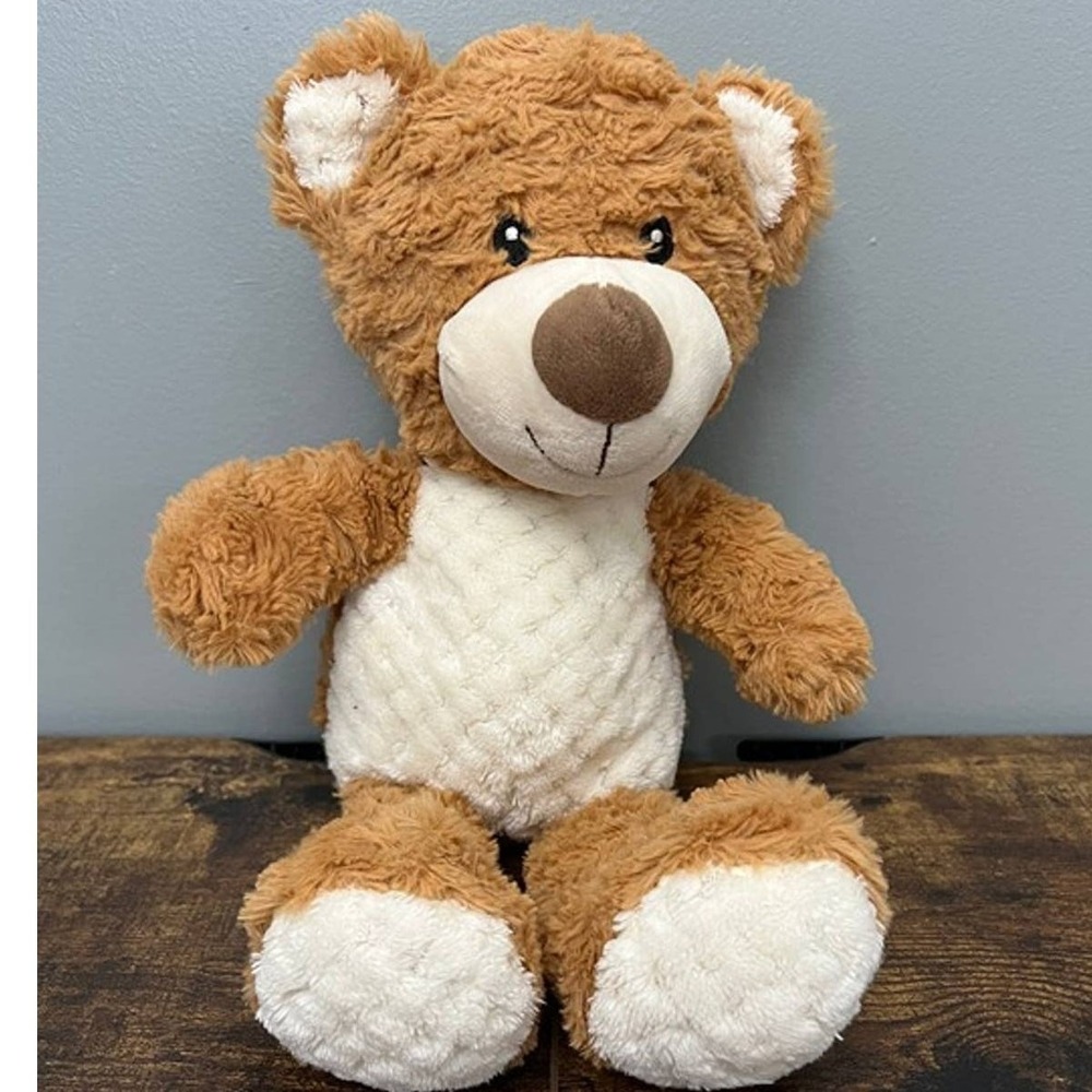 Spark Create Imagine Brown Teddy Bear Waffle Belly Plush Stuffed Animal Toy